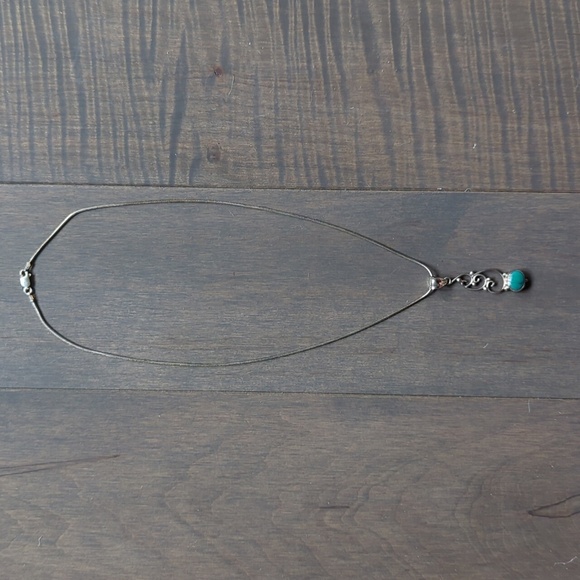 Sterling Silver and Turquoise Pendant - Picture 2 of 6